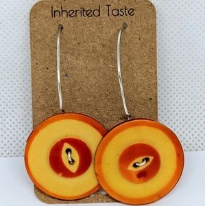 Handcrafted Earrings Made from Vintage Buttons